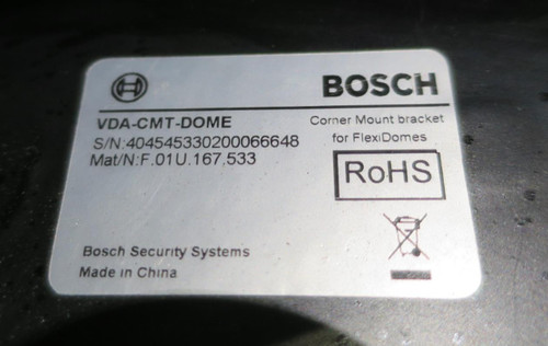 Bosch Corner Mount for Flexidome Model VDA-CMT-Dome