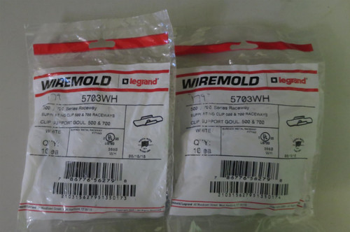 Lot of 2-10pks WIREMOLD 5703WH