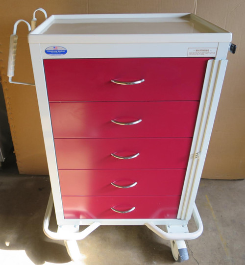 Armstrong Cart System A-Smart Lockable 5 Drawer Metal Medical Cart