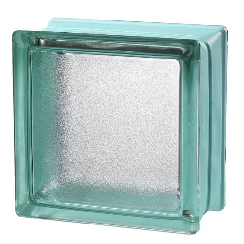 MyMINIGLASS Mint Crackled Glass Block