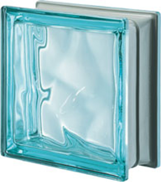 Pegasus Metalized Aquamarine Glass Block
