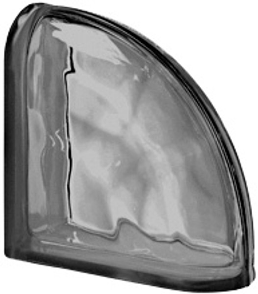 Pegasus Nordica End Curved Wavy Glass Block
