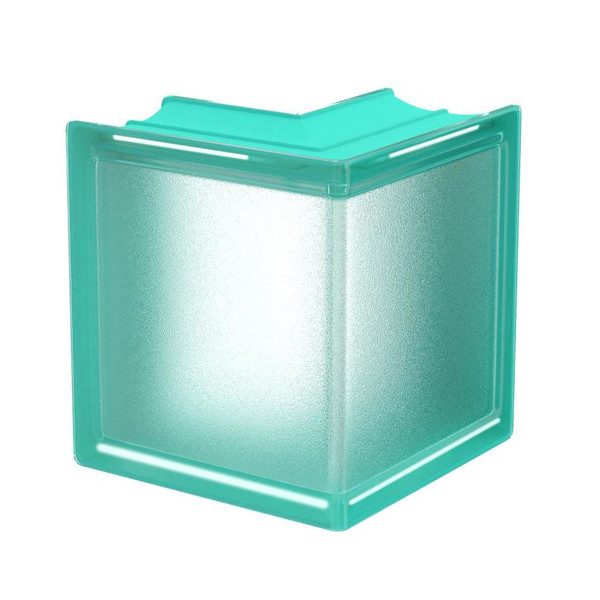 MyMINIGLASS Mint Crackled Glass Block