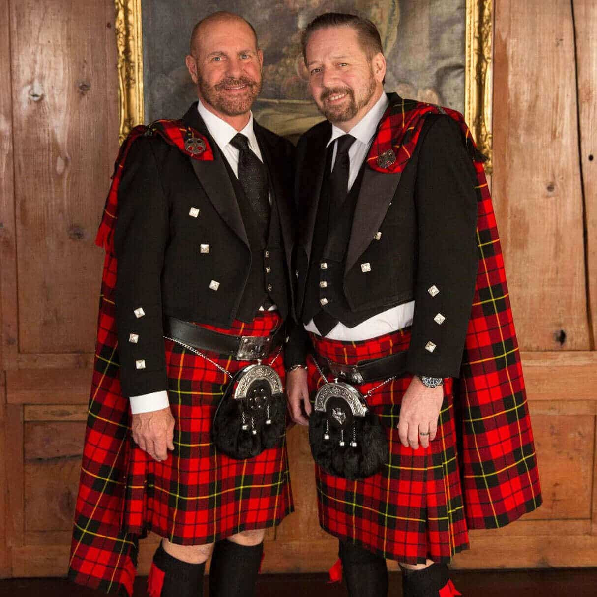 Scottish Men's Kilt Fly Plaid Grey Watch Tartan Acrylic Wool - Foto 3