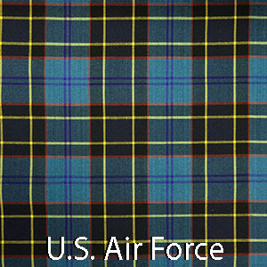 U.S. Air Force Homespun Wool Blend Tartan Remnants