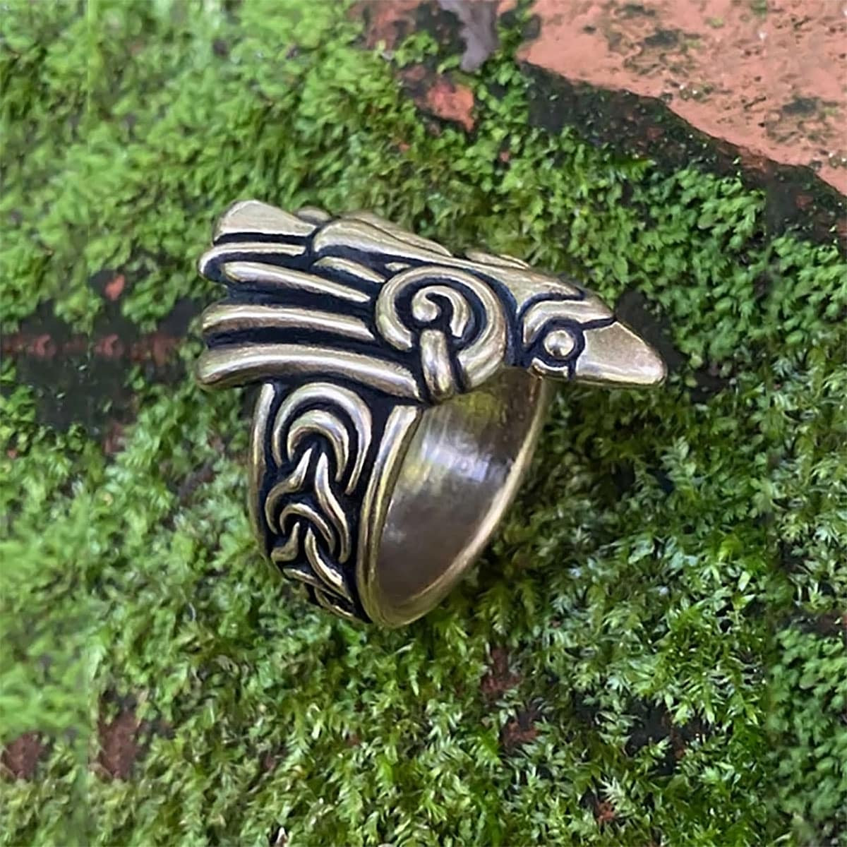 Handcrafted Odin's Raven Ring – Bronze or Sterling Silver Norse