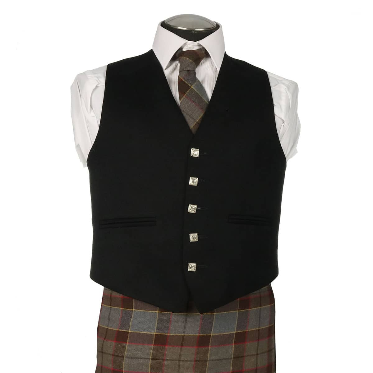 15oz Argyle Vest – Custom Made in Scotland from Pure Barathea Wool