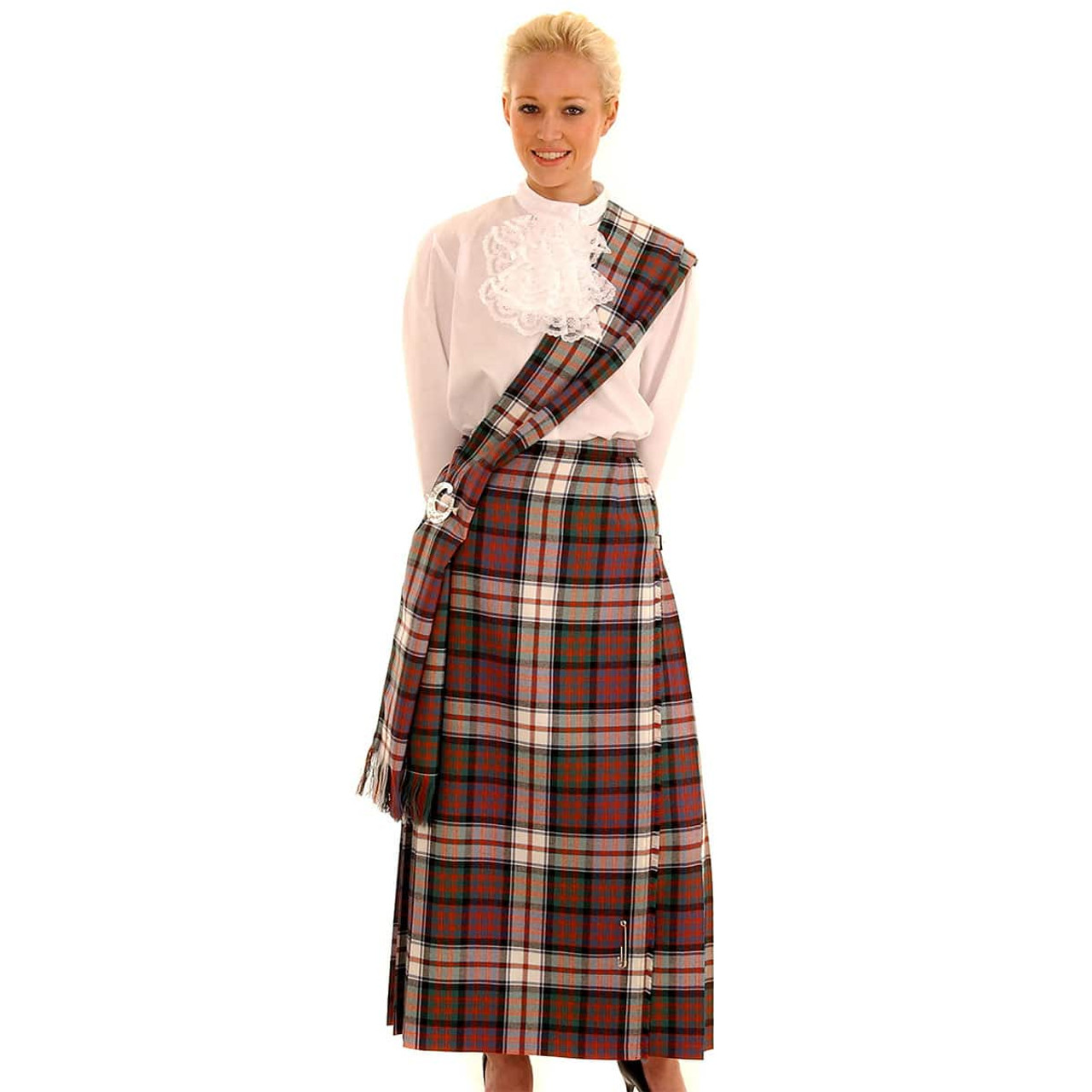 Lightweight Premium Wool Custom-Made Hostess Kilted Skirt