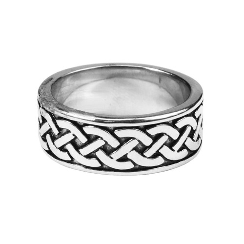Stainless steel Celtic Eternity Knot ring with endless knot design, clearance sale.