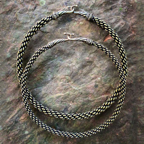Viking neck torc bronze and silver