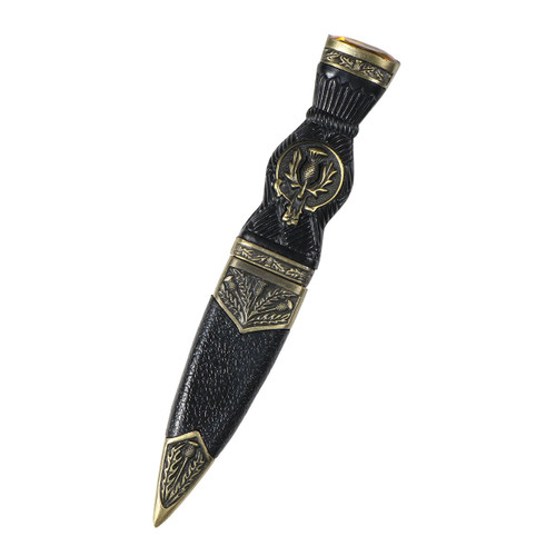 bronze finish yellow gem sgian dubh