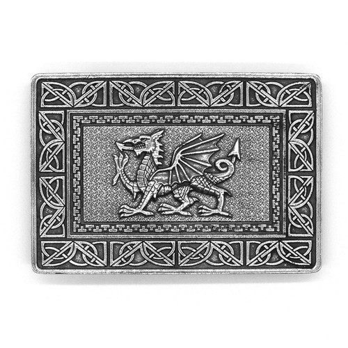 Welsh Dragon Pewter Kilt Belt Buckle