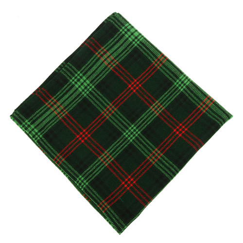 Tartan Pocket Square - Green & Red