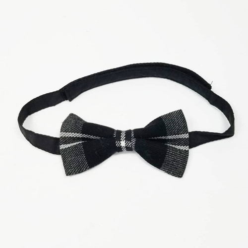 Homespun Tartan Bow Tie - Hamilton Grey