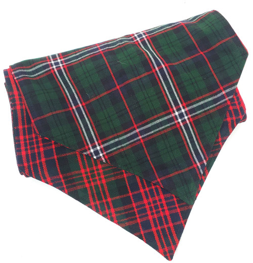 Reversible Tartan Table Runner - Homespun Wool Blend