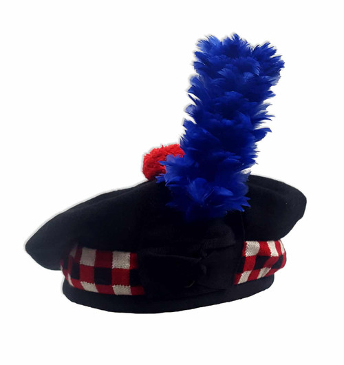 Feather hackle on diced balmoral