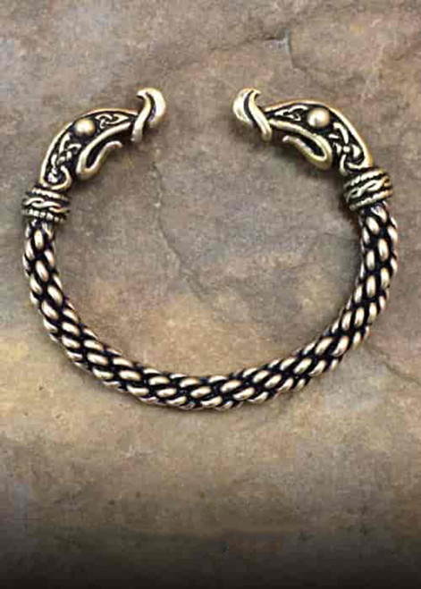 Viking Dragon Torc Bracelet medium braid design
