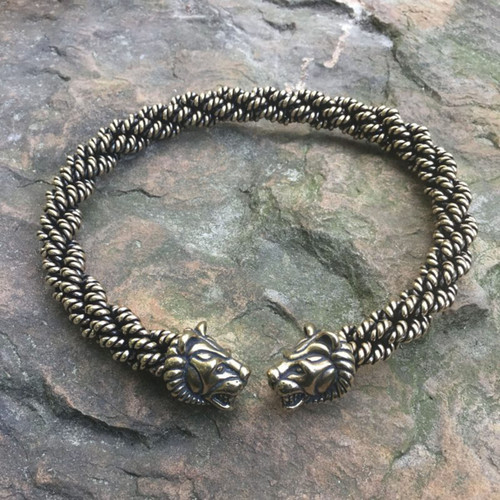 Celtic Lion Torc - Extra Heavy Braid
