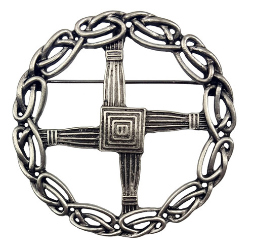 St. Bridget's Cross Pewter Brooch