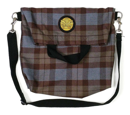 outlander poly viscose tartan tote bag
