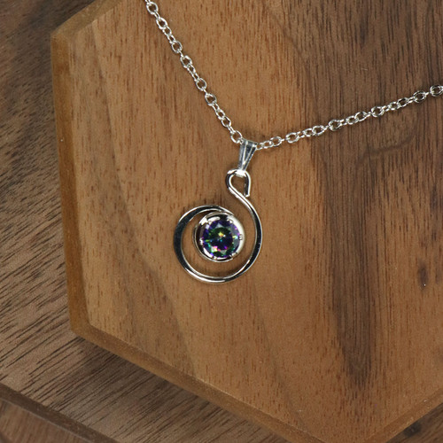 Mystic Crystal Spiral Necklace