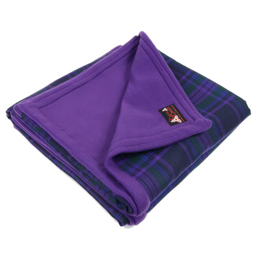 Fleece Lined Tartan Blankets Medium Weight