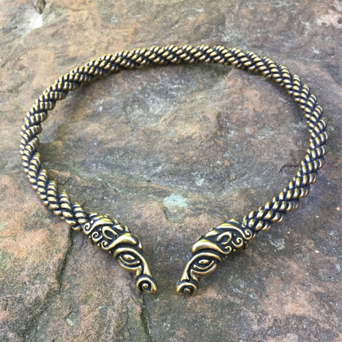 Bronze Celtic horse neck torc