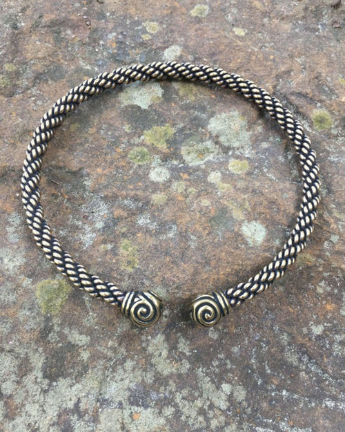 Bronze triskele torc medium weight