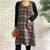 Outlander Tartan Cross Back Apron - Homespun Wool Blend