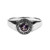 Sterling silver Claddagh ring with amethyst gemstone, size 15, clearance sale.