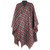 Welsh Wool Tartan Serape - Red & Grey