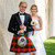 Bride and groom wearing a Quality Wool Blend Kilt