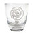 Clan Crest heritage decanter, 23.75 oz capacity with curved sides and stopper.