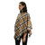 Thompson Camel Poly/Viscose Tartan Poncho with hidden Face Mask