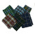 pile of tartan remnants