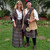 Man and Woman wearing US Marine Corps tartan kilt and skirt