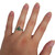 Emerald Green CZ Sterling Silver Claddagh Ring on model
