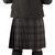 Highland dress outfit featuring heavyweight traditional tartan kilt and accessories