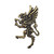 bronze griffin necklace