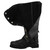 Premium Black with Brown Leather Knee-High Boots