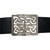 Antiqued Celtic weave kilt belt buckle, on kilt belt