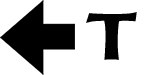 T left arrow