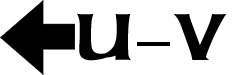 U-V left arrow