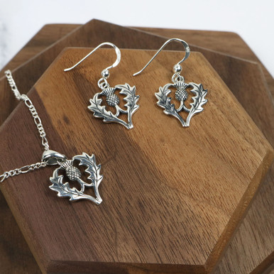 Scottish Thistle Earrings In Sterling Silver Amethyst, Purple Earrings, Thistle Earrings, February Birthstone Amethyst Gift Jewellery, February Birthstone Earrings, Lavender Earrings