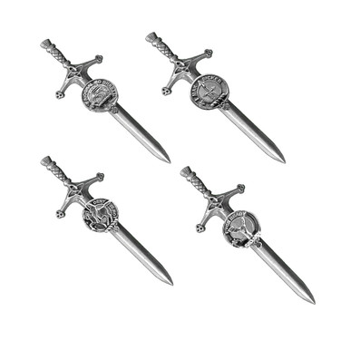 FT431 Alien Monster English Pewter On A Scarf Kilt Pin Pewter