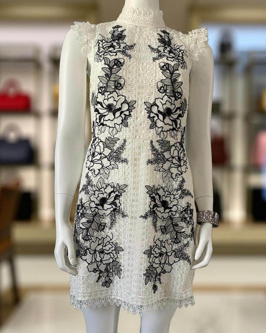 designer embroidered dress Silk Embroidered Dress - Custom Style
