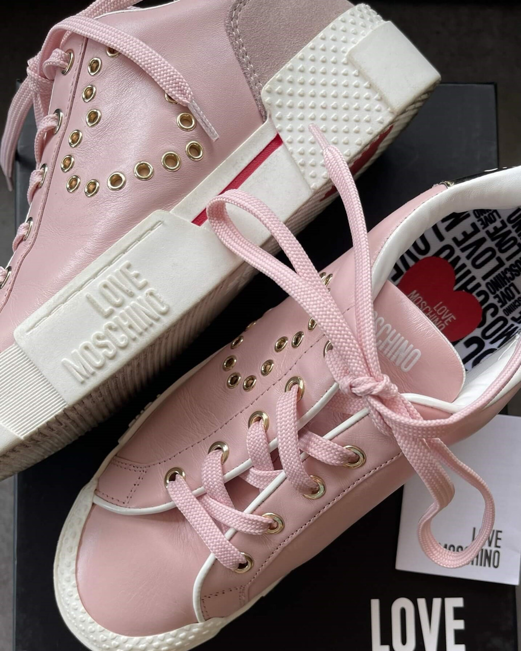LOVE２８９６ Love Moschino Pink Platform Sneakers | The Shopping Cart SA