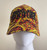 Versace Jeans Couture Orange & Yellow Baroque Cap front on mannequin with curved brim & structured crown