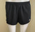 Adidas Black Running Shorts – closer front view showing black fabric, elastic waistband & Adidas logo on leg