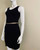 Cool Ice Black Sleeveless Belted Bodycon Mini Dress – angled front with fitted silhouette & gold belt